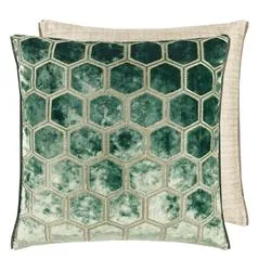 Manipur Jade Large Green Throw Pillow