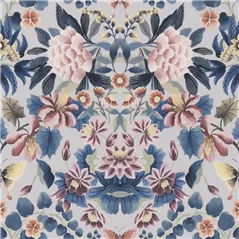 Ikebana Damask Slate Blue