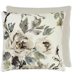Shanghai Garden Ecru Linen Cushion