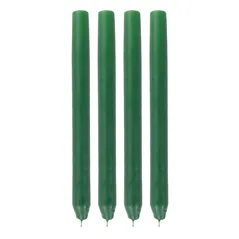 Grass Green Dinner Candles Set of 4