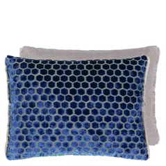 Jabot Cobalt Velvet Cushion