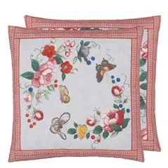 Coussin Flower Fan Sky Blue