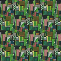 Raku Patchwork Emerald