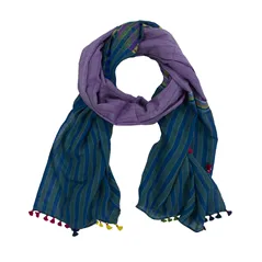 Injiri Blue & Green Stripe Scarf
