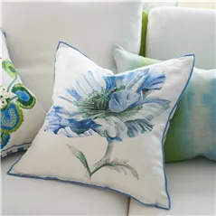 Coquelicot Delft Cushion