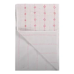Fuchsia Embroidered Quilt