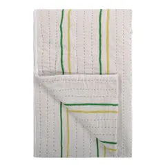Green Embroidered Quilt