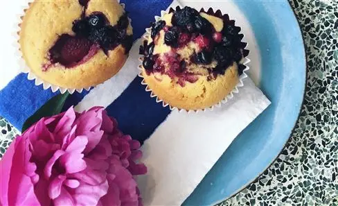 Berry Polenta Muffins recipe