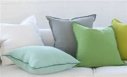 Saffron Sashi Self Piped Cushion Cover Throw Pillow Designer Home Decor Designers Guild