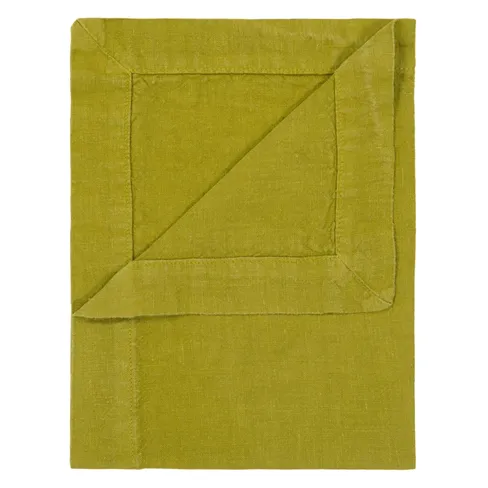 Lario Moss Linen Table Cloth, Runner, Placemats & Napkins 