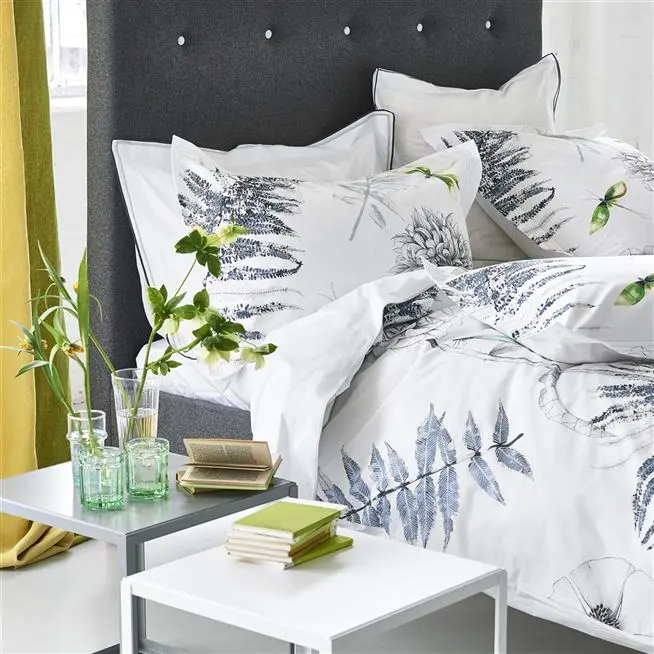 Acanthus Indigo Bed Linen Designers Guild