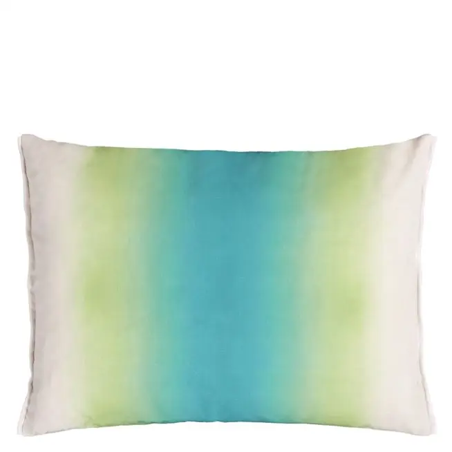 Savoie Azure Outdoor Ombre Green Cushion Designers Guild