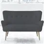 Florence 2 Seater - Self Buttons - Beech Leg - Cassia Granite