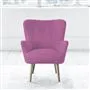 Florence Chair - Self Buttons - Beech Leg - Brera Lino Peony
