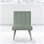 Eva Chair - White Buttons - Beech Leg - Brera Lino Jade