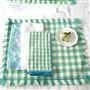 Saliya Emerald Runner, Placemats & Napkins 