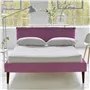 Pillow Low Bed - Double - Brera Lino Peony - Walnut Leg