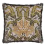 Brocart Decoratif Embroidered Sepia Cushion - Reverse
