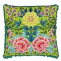 Brocart Decoratif Embroidered Lime Cushion
