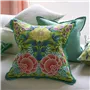 Brocart Decoratif Lime Embroidered Cotton Cushion