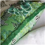 Rose De Damas Jade Embroidered Cotton Cushion