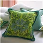 Brocart Decoratif Lime Embroidered Cotton Cushion