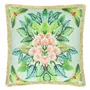 Celastrina Embroidered Turquoise Cushion - Reverse