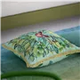 Celastrina Turquoise Embroidered Cotton Cushion