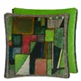 Raku Patchwork Emerald Cushion