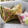 Kushime Fuchsia Embroidered Cotton Cushion