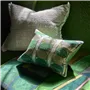 Kushime Emerald Embroidered Cotton Cushion