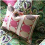 Kushime Fuchsia Embroidered Cotton Cushion