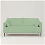 Positano 2.5 seater - Matt Black Legs - Brera Lino Pale Jade