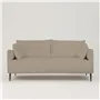 Positano 3 seater - Matt Black Legs - Brera Lino Pebble