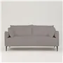 Positano 2.5 seater - Matt Black Legs - Tortona Zinc