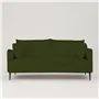 Positano 3 seater - Matt Black Legs - Cassia Velvet Fern