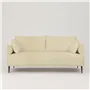 Positano 3 seater - Matt Black Legs - Cassia Velvet Calico