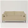 Positano 3 seater - Matt Black Legs - Tortona Ecru
