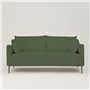 Positano 2.5 seater - Polished Steel Legs - Brera Lino Emerald