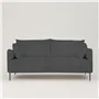 Positano 2.5 seater - Polished Steel Legs - Cassia Velvet Granite