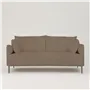 Positano 2.5 seater - Polished Steel Legs - Tortona Moleskin