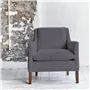 Milan Chair - Brera Lino - Slate - Walnut Leg