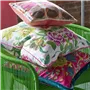 Kushime Fuchsia Embroidered Cotton Cushion