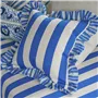 Berkeley Stripe Cobalt Cotton Cushion