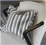 Burlington Stripe Charcoal Cotton Cushion
