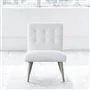 Eva Chair - White Buttons - Beech Leg - Brera Lino Alabaster