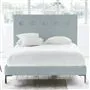 Polka Bed - White Buttons - Superking - Metal Leg - Brera Lino Lapis