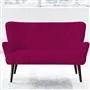 Florence 2 Seater - Self Buttons - Walnut Leg - Cassia Fuchsia