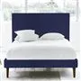 Square Bed - Superking - Walnut Leg - Brera Lino Ultra Marine