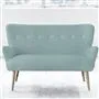 Florence 2 Seater - White Buttons - Beech Leg - Brera Lino Celadon